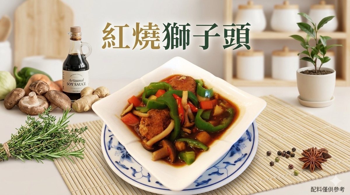 紅燒獅子頭－中平素食之家宴席菜｜中壢素食