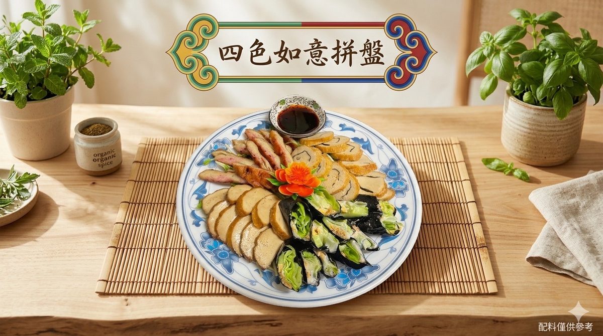 四色如意拼盤－中平素食之家｜中壢素食餐廳