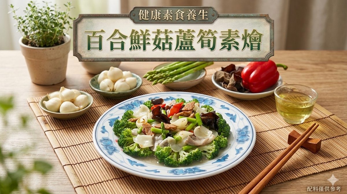 鮮菇什錦素燴－中平素食之家宴席菜｜中壢素食
