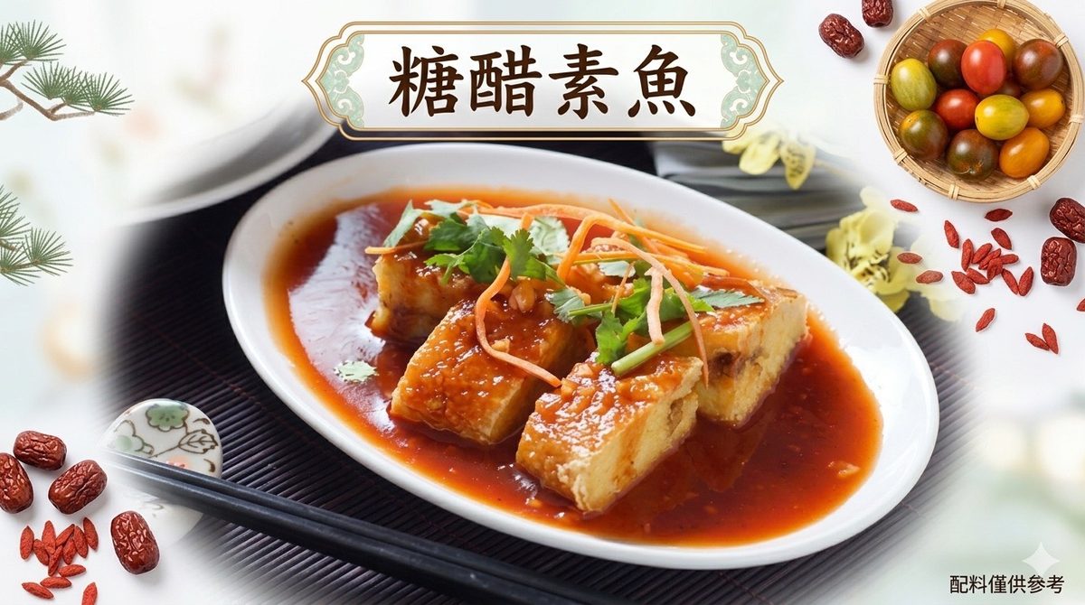 招牌糖醋素魚－中平素食之家宴席菜｜中壢素食