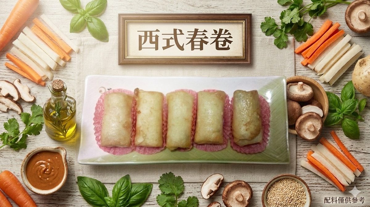 香酥春卷雙味－中平素食之家宴席菜｜中壢素食